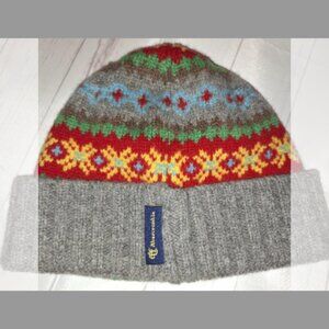 100% Lamb Wool Colorful Fair Isle Knit Beanie – Warm, Soft, Cozy Winter Hat, Abe